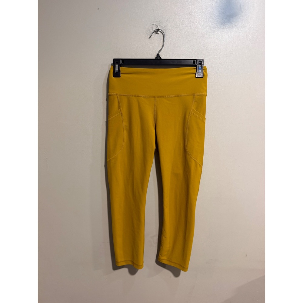 Old Navy Active Powersoft High-Rise Go-Dry Leggings Mustard Yellow Small